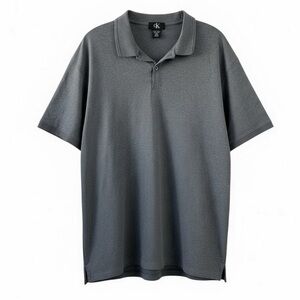Calvin Klein Charcoal Grey Cotton Men’s Polo Shirt Size XXL Golf Preppy